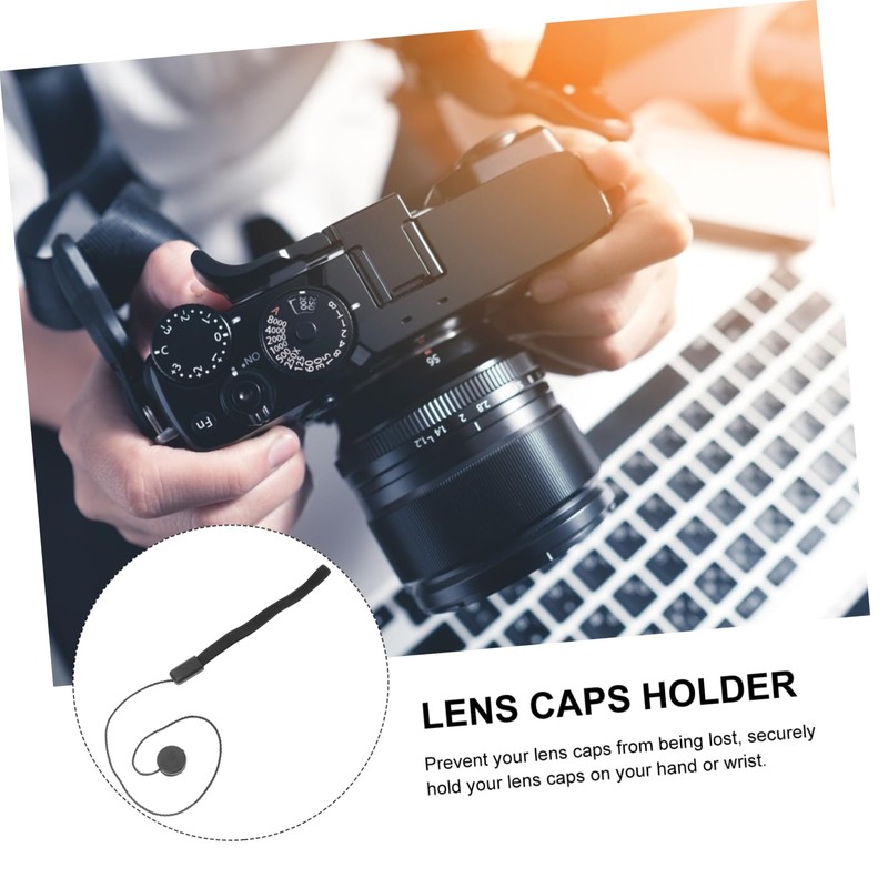 CIYODO 20pcs Lens Caps Keeper Elastic String Lost Holder for