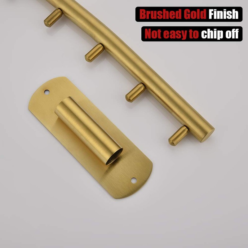 JQK Folding Clothes Hanger Rack, Stainless Steel Swing Arm Hook