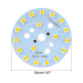 uxcell LED Chip Bulb 300mA 9W 18 LEDs 5730 Surface Mounted Devices Module Aluminum Board Warm White Super Bright 50mm Dia for Floodlight
