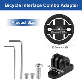 Mount for GoPro Bicycle Computer for Garmin Edge, Garmin Varia, Bicycle Mount Hole Spacing 22 mm, Bicycle Computer Holder, Bicycle Light Holder, Universal Interface Combo Adapter