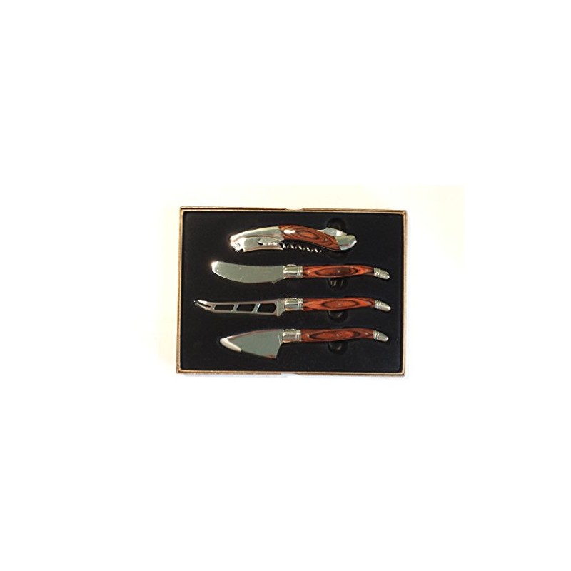 Laguiole 4-Piece Wine and Cheese Set