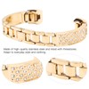 Stainless Steel Bracelet Women Inlay Rhinestones Wristband Wrist Decoration for