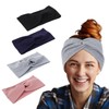TIESOME Extra Wide Headbands For Women, 7 inch 4 Pcs