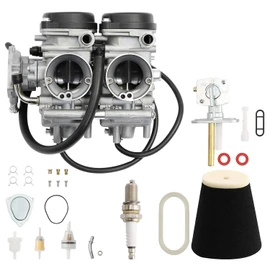 Carburetor Compatible with 2001-2005 Yamaha Raptor 660 660R YFM660 YFM660R ATV Carb with Air Filter Foam&Fuel Valve Petcock Raptor Replace #5LP-14900-00-00 5LP-14900-20-00 5LP-14900-30-00