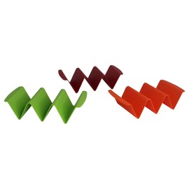IMUSA USA Taco Holder, 3 Piece, Green, Orange, Red