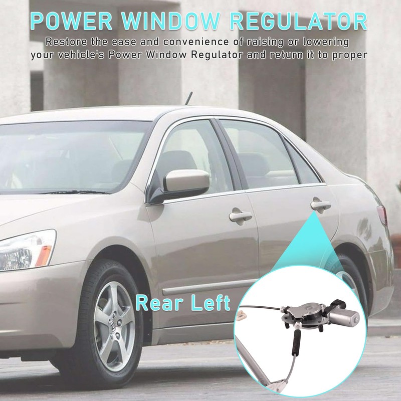 Predep Rear Left Driver Side Power Window Regulator with Motor