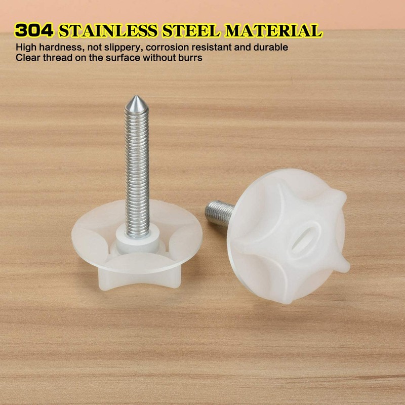 4 Pack Headboard Fixings Pointed Headboard Bolts with Screws and