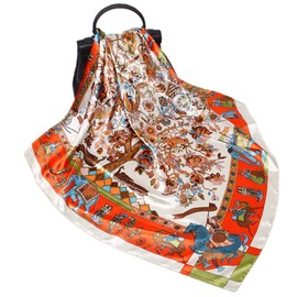 FAIRYGATE Scarf Gifts for Women Silk Scarf 90 Square Hair Scarfs Sleeping Headscarf Hijab Ladies Scarves for Women Satin Hair Wrap Headwear Silky Mothers Day Gifts for Mum 76008