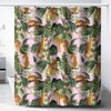 INSFBRB Leopard Palm Leaves Waterproof Fabric Shower Curtain,Abstract Boho Wildlife