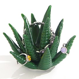 PUDDING CABIN Succulent Ring Holder, Ring Stand, Ring Display, Ring Organizer, Green Cactus Aesthetic Preppy Room Decor, Birthday Gift for Women Friends Engagement Bridesmaid Christmas Gifts