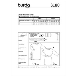 Burda Style X06180Burda DRESS Sewing Pattern Set, Multi-Colour