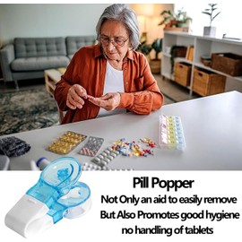 Pill Extractor Tool, Portable Pill Popper Tool, Tablets Pills Blister Pack Opener Assistance Tool for The Elderly, Disabled, Individuals with Weak Senior Arthritis Hands (1 Pcs)