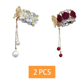 Traziewell Small Hair Clips for High Ponytail Nonslip Rhinestone Hairclips Ponytail Holder High Ponytail Claw Clip Decorative Hairpins Hair Accessories for Women and Girls 2705