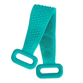 Silicone Back Scrubber Belt For Shower Exfoliating Foaming Body Wash Strap Brush Bristles Massage Dots with Adhesive