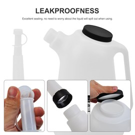 WINMAX TOOLS AUTOMOTIVE Oil Dispenser, 8 Quart, Translucent, Bottle with Spout Cap, Automotive Oil Container