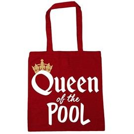 Hippowarehouse Queen of the Pool Swimming Tote Shopping Gym Beach Bag 42cm x38cm, 10 litres