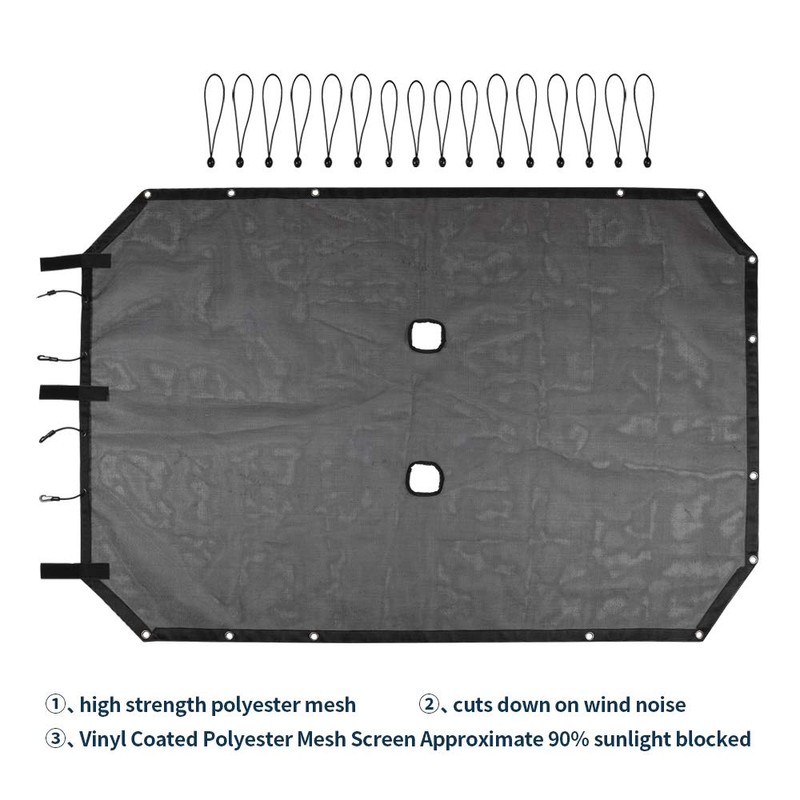 Voodonala for Jeep JK Sunshade Mesh Sun Shade Bikini Top