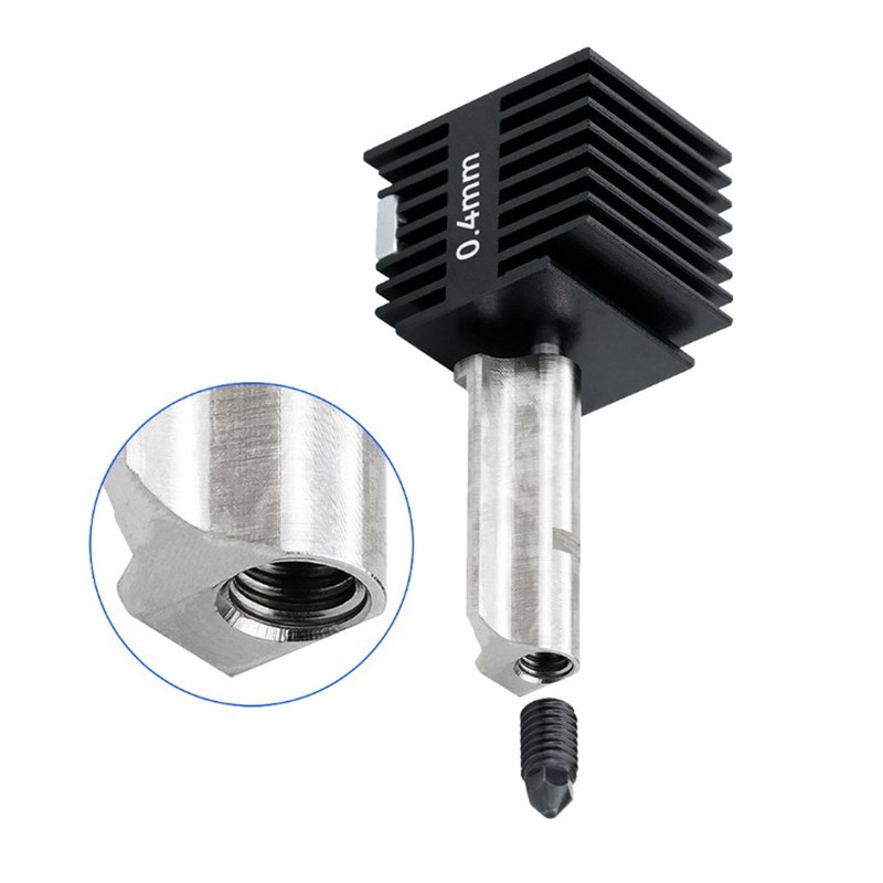 3D Printer Hotend Replacement 0.4mm Hardened Steel Nozzle Magnetic Suction