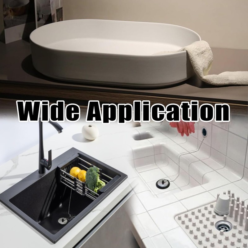 3-Pack Stainless Steel Sink Plug with Chain | Universal Drain