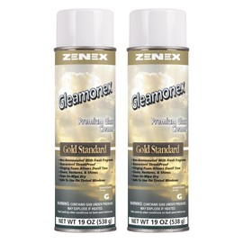 Zenex Gleamonex Premium Glass Cleaner - Fast Streak-Free Glass Cleaner Spray | Ammonia Free & Tint Safe | Removes Dirt, Grease, Smoke Film | For Glass & Plexiglas | Fresh Scent | 19 oz (2 Pack)