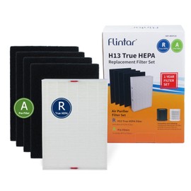 Flintar HPA100 Replacement, Compatible with Honeywell Air Purifier HPA100, HPA094, HPA3100, HPA5100 Series, (1) Filter R + (4) Activated Carbon Pre-Filter A