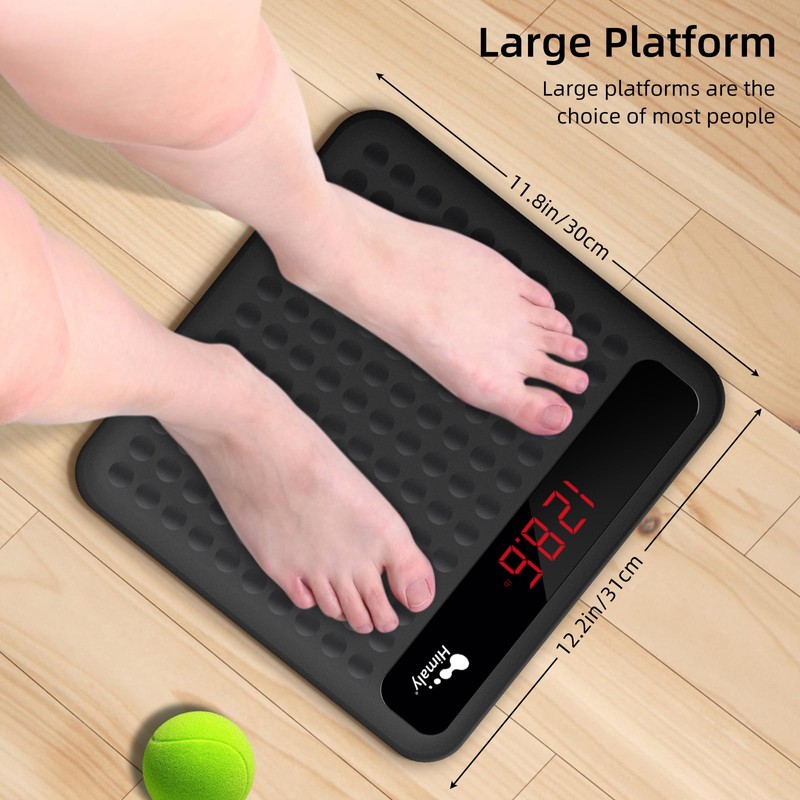 himaly Digital Body Weight Scale Bathroom Scale, Step-On Technology High