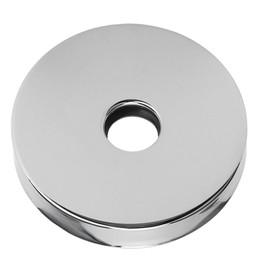Corla Modern 3.5” Escutcheon Plate Extra Large | Shower Arm Flange Universal Replacement Cover Round 3 1/2 Inch (Chrome)