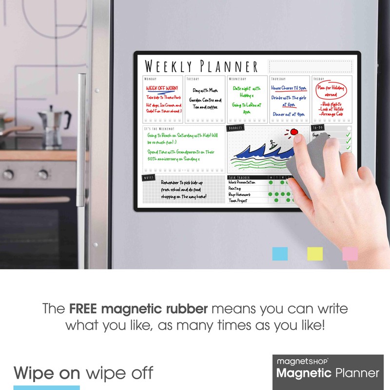 TMS Magnetic Weekly Planner/You Got This A3 | Dry Wipe
