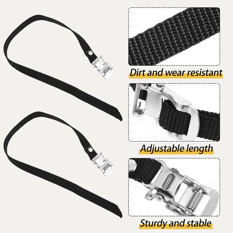 Pedal Strap, Pack of 6 Adjustable Bicycle Pedal Straps, Toe