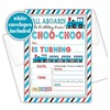 Train Themed Birthday Party Invitation - Set of 20 with