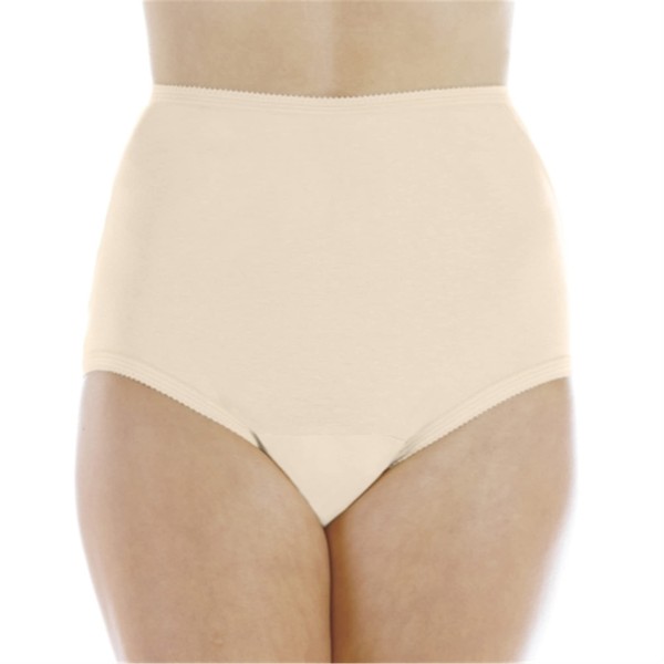 Wearever (3-Pack) Women's Beige Cotton Comfort Regular Absorbency (0.5 Cup) Incontinence Panties 1X (Fits Hip Sizes: 43-44")