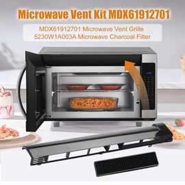 Microwave Vent Kit MDX61912701 Microwave Oven Top Vent Grille Come with Microwave Filter 5230W1A003A for LG Microwaves AP5202555, 2119394, AH3535252, EA3535252, LMV2031ST, LMH2016ST, LMHM2237B
