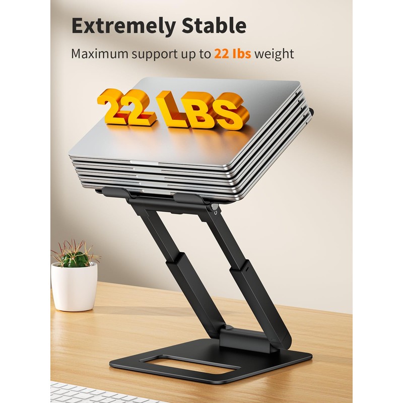 tounee Laptop Stand for Desk Adjustable Height, Telescopic Computer Stand
