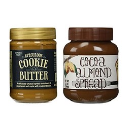 Trader Joe’s Speculoos Cookie Butter 14.1 Oz & Trader Joe’s Cocoa Almond Spread 13 Oz Bundle