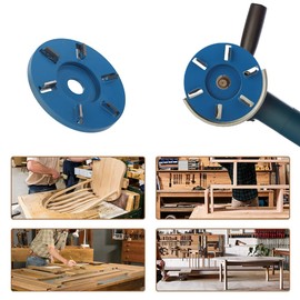 Wood Carving Disc Set Angle Grinder with 6 Teeth, Tree Stump Remover Grinding Wheel Shaping Disc for Wood Cutting Wood Carving Tools Grinder Cutting Wheel Attachments Polishing(Flat Blade)