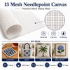 13 Mesh Needlepoint Canvas for Stitching: Rolled Mono Canvas Crease-Free