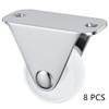 8 PCS White Casters for Furniture,30mm(1.25 inch) Small-size Castor Wheels