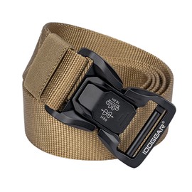 IDOGEAR SPORTS 1.5” Tactical Belt Quick-Release Buckle Waist Belt for Men Daily Tactical Style Nylon Belt (Coyote Brown, Small)