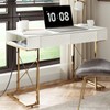 FIORIOM Computer Desk, 42 Inch, White