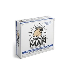 Grown Ass Man Co. Conditioner Bar for Men - Plastic Free & Eco-Friendly, Natural & Organic Hydration for All Hair Types Made with Essential Oils for Soft, Smooth, Healthy Hair, 4.5 oz Bar (Chill Out, Single)