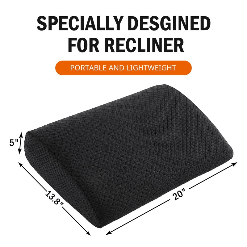 HOMBYS Lumbar Support Pillow for Recliner Chair, Memory Foam Back