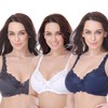 Curve Muse Women's Plus Size Minimiser Underwired Bra with Lace