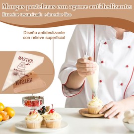 Kit 300Pzs Mangas Pastelera y 7 Boquillas Decorativa para Pastelería, Bolsas Pastelera Resistente para Glaseado, Suministros para Decoración de Pasteles, Herramientas para Principiante Amantes Hornear