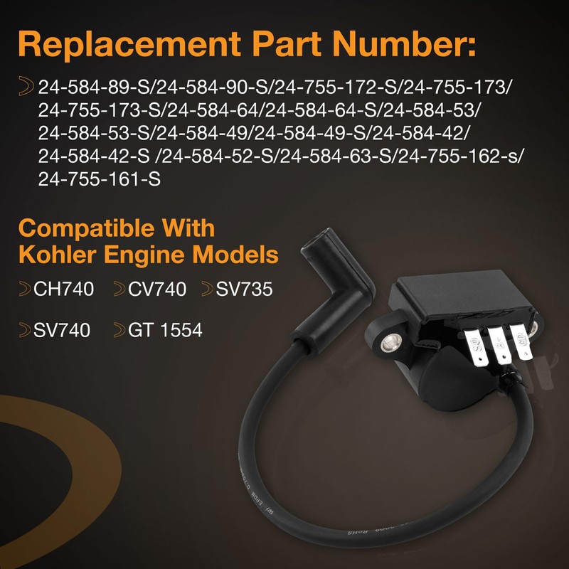 HQPASFY 2 Pack Ignition Coil Module 24-584-89-S Compatible with Kohler