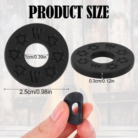 Penitue 16pcs Guitar Strap Lock, TPR Guitar Strap Blocks Easy to Install Protector Fastener Secure Block for Bass Ukulele Acoustic Classical Electric Instrument Accessories