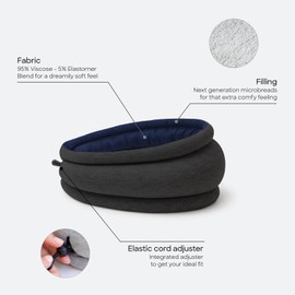 OSTRICHPILLOW Light - Reisekissen | Flugzeugkissen, Autoreisekissen, Büro, Power Nap | Reisezubehör für Männer & Frauen (Moonlight Blue)