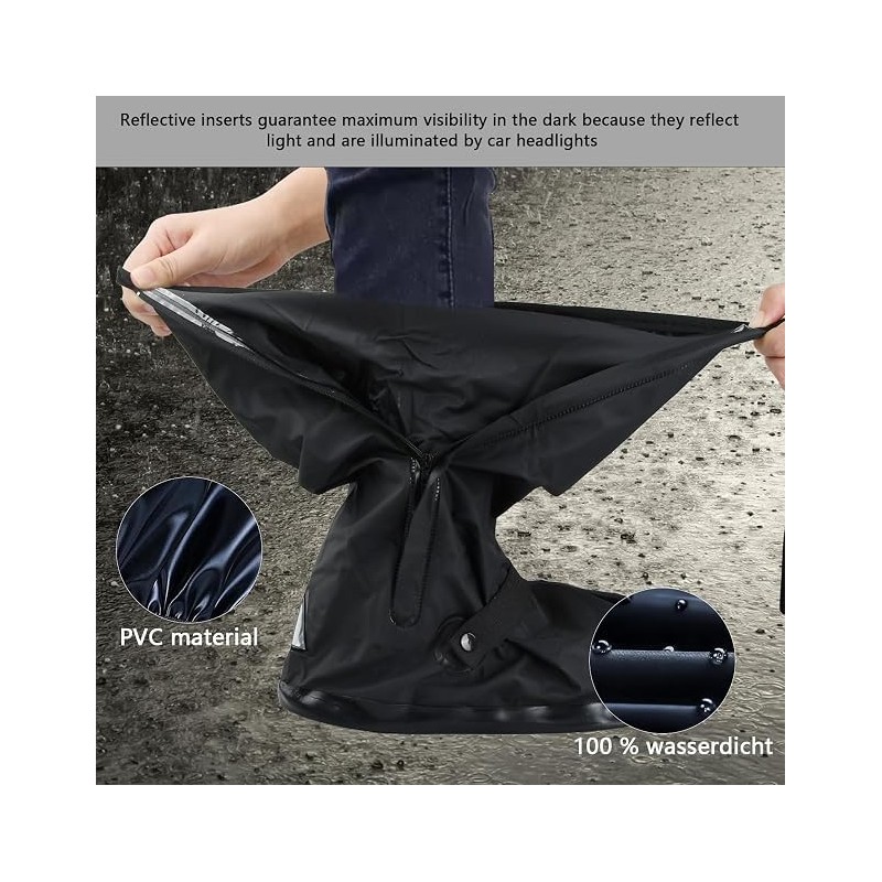 Cubrezapatos Impermeable, Cubierta del Zapato con Bandas Reflectantes