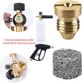 1.1 mm Foam Cannon Orifice Nozzle and Foam Maker, Universal Thread Tips for Snow Foam Lance Thread Nozzle Tips High Pressure Washer Gun (1 pc-1.1 mm)