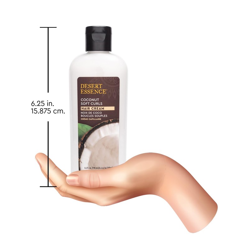 Desert Essence Coconut Soft Curls Hair Cream - Botanically-Based Curl
