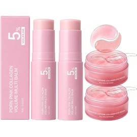Bálsamo con PDRN, Volufiline, NAD y Colágeno y Mascarilla, Apariencia Juvenil, Suaviza Líneas Finas, Favorece la Firmeza, Contorno de Ojos, Cuello y Frente (2PCS)
